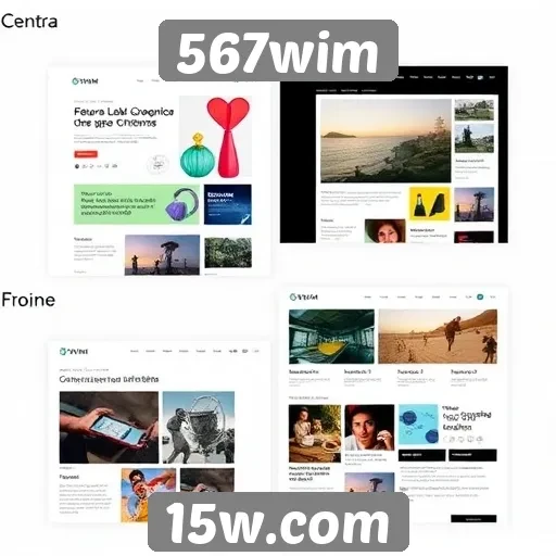 Evolução do design do site 567wim ao longo dos anos